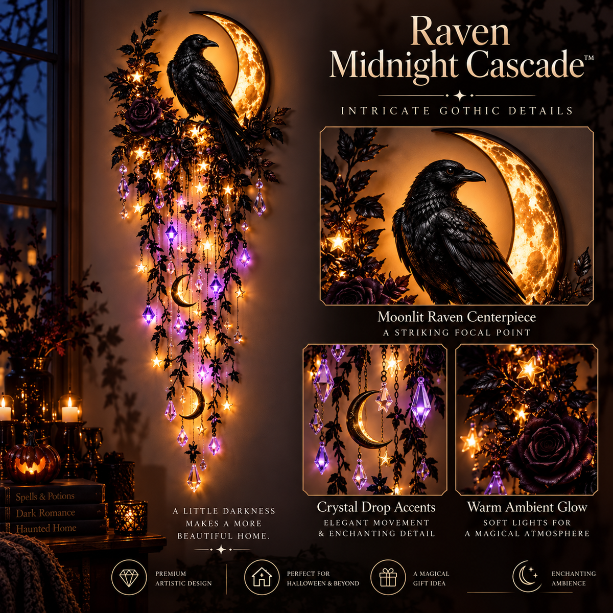 ✨Last Day 49% OFF✨Elegant Halloween Cascade Wall Light Collection