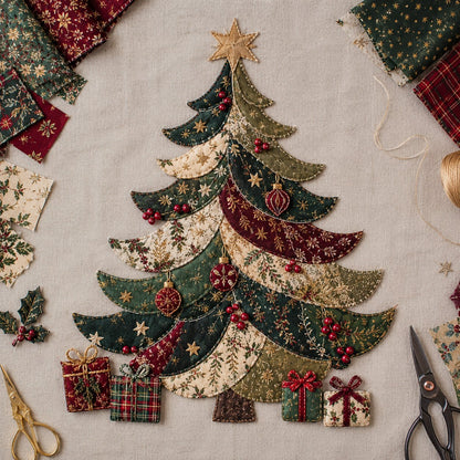 🔥LAST DAY 55% OFF - 🎄🎅Christmas Patchwork Fabric DIY Decor Kit