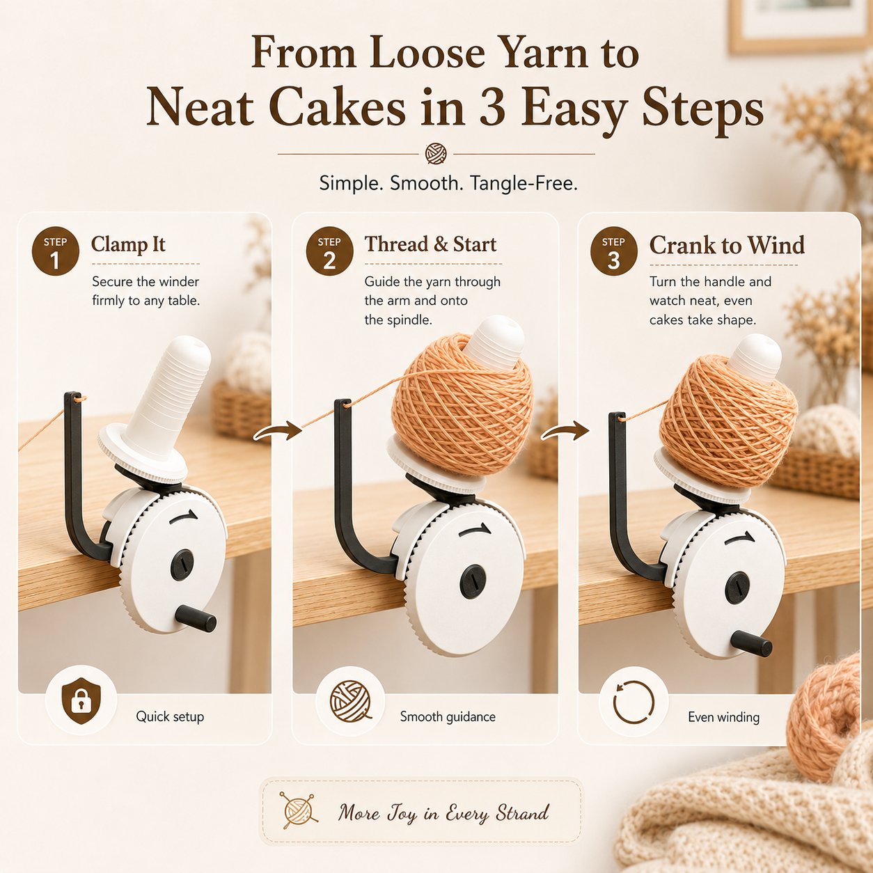 🔥LAST DAY 49% OFF - 🧶Manual Yarn Winder