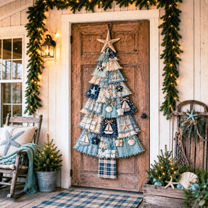 ⏳ Last Day 49% OFF – 🎄Beginner-Friendly DIY Oversized Patchwork Christmas Tree Door Hanging Kit  💕