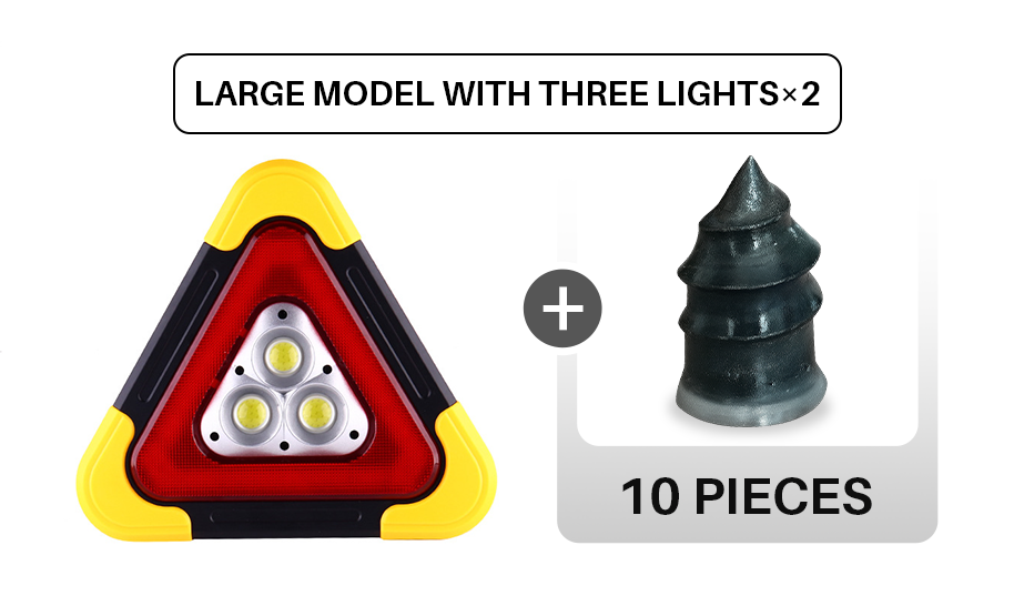 🔥3-IN-1 Solar Emergency Triangle Warning Light at the Roadside