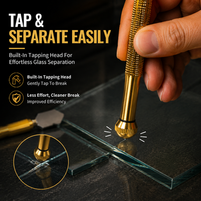 🛠️ Precision Brass Glass Cutter Tool with Tapping Head and Anti Slip Grip ✨