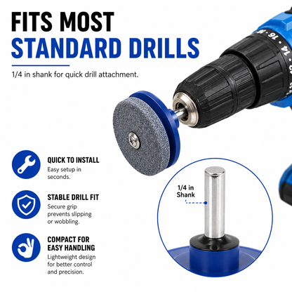 🔥 50% OFF Drill-Powered Lawn Mower Blade Sharpener ⚡ Quick Edge Touch-Ups