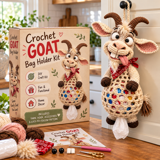 🔥 LAST DAY 49% OFF | 🧶🐾 Cottage Critter Keepers™ | Crochet Animal Bag Holder DIY Kit – 11 Designs