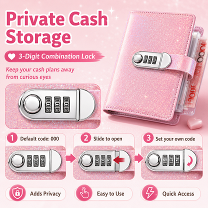 🔐 Lockable Cash Savings Binder with 100 Pages 💰