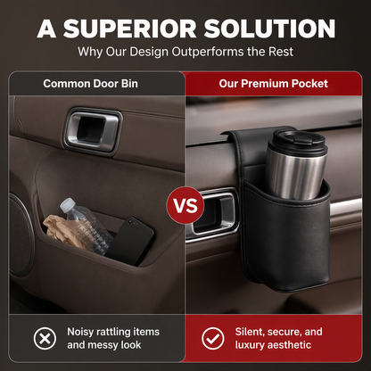 🥳2026 HOT SALE🥳💞50K+ SOLD!🚗🧺 50% OFF! Leather Car Door Cup Holder – Wide‑mouth opening, easy reach for drinks & phone. Clip‑on secure fit. PU leather, tough & stylish. 🛡️✨