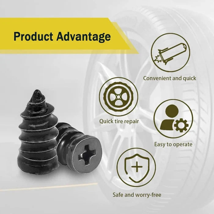 🔥 🛞 Self-Sealing Tire Repair Screws – Instant Leak Fix & Fast Tire Restore
