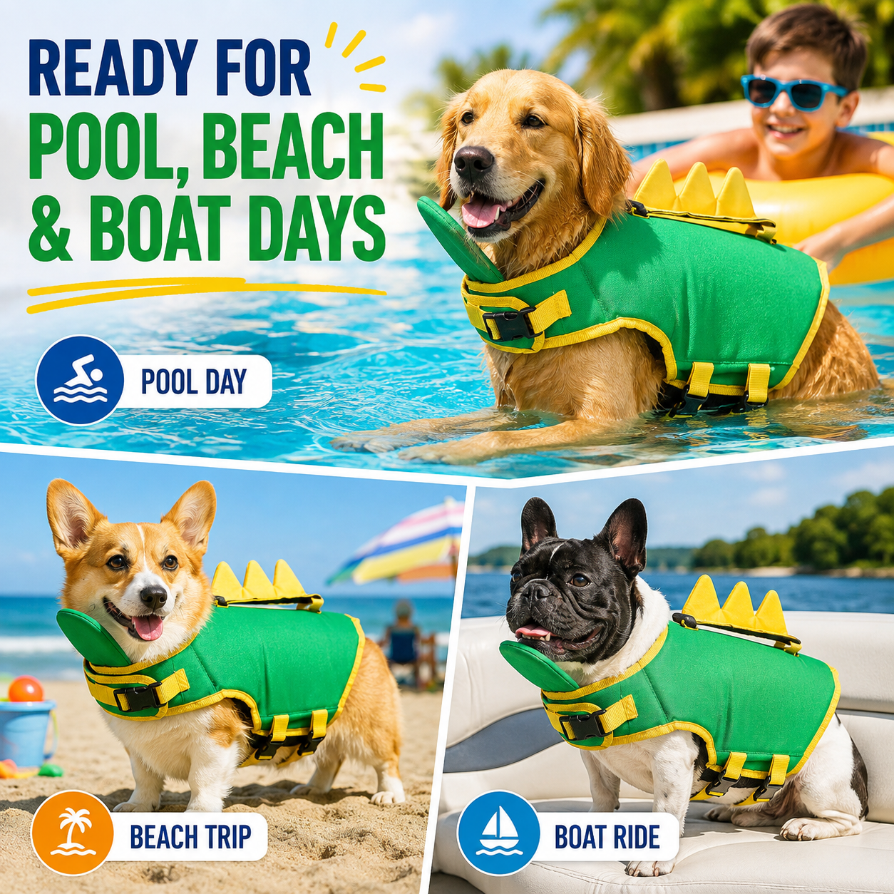 💦Summer Limited-Time 50% OFF 💦Premium Dog Life Vest for Swimming & Boating