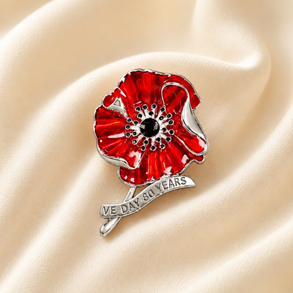 🎁 VE Day 80th Anniversary Poppy Brooch