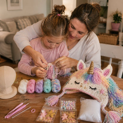 🐉✨ Fantasy Hood Hat DIY Crochet Kit | Premium Soft Yarn Materials with Step-by-Step Guide DIY Handmade Wearable Character Hood 🧶🎭✨