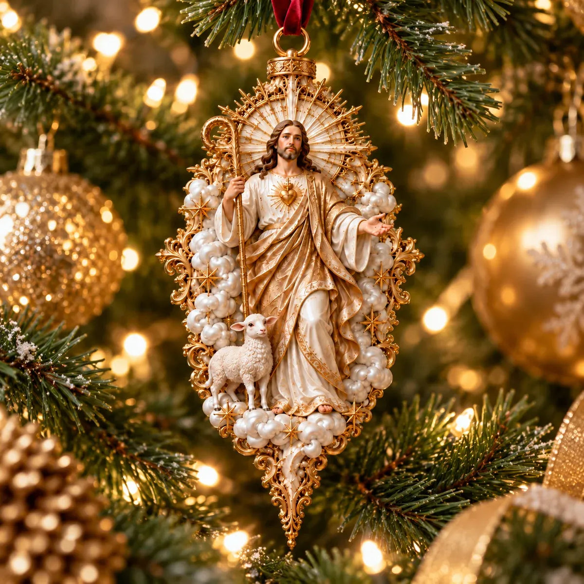 ✝️ Sacred Christmas Ornament Collection | 9 Faith-Inspired Designs with Sculptural Detail for Trees & Meaningful Gifts 🎄