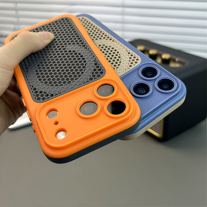 Large-view honeycomb heat dissipation magnetic case for iPhone 17 ProMax