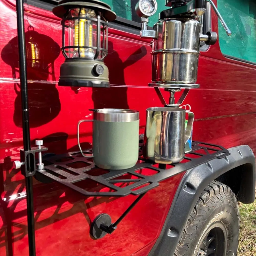 Heavy-Duty Magnetic Vehicle Side Table | Portable Grid Camp Desk