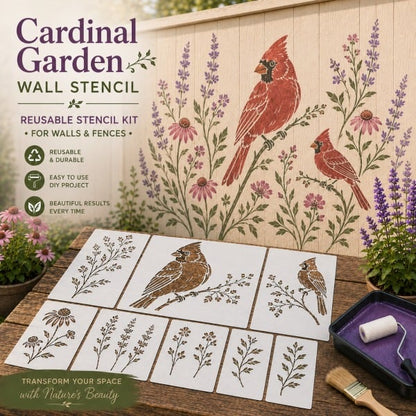 🔥Last Day 49% OFF 🌿Garden Bloom Wall Stencil Kit✨