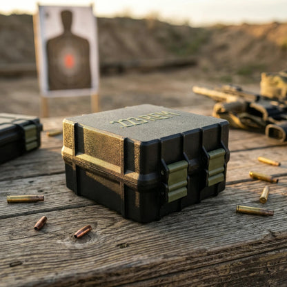 100 Round Ammo Storage Box | Waterproof Hard Shell Ammunition Organizer Case