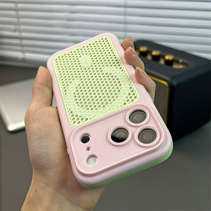 Large-view honeycomb heat dissipation magnetic case for iPhone 17 ProMax