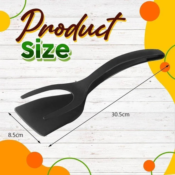 🥘 LIMITED-TIME ! 🍳 2-in-1 Grip Flip Tong – Non-Scratch, Non-Stick, Heat-Resistant ✨