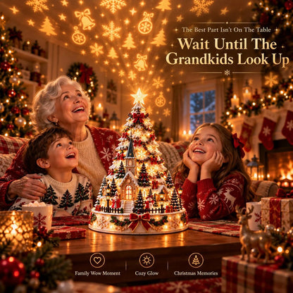 🎄Christmas Village Projection Centerpiece – 4 Themed Villages