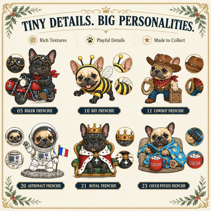 💯 🐶 24-Day French Bulldog Christmas Advent Calendar | 24 Unique Collectible Frenchie Characters with Different Outfits, Personalities & Daily Holiday Surprises 🎄✨