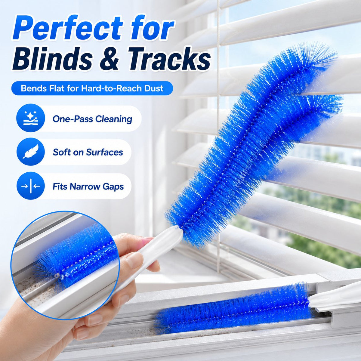 ✨Bendable Microfiber Head,Reusable Dust Remover✨