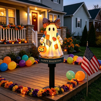 Vintage Patchwork Ghost Solar Garden Light