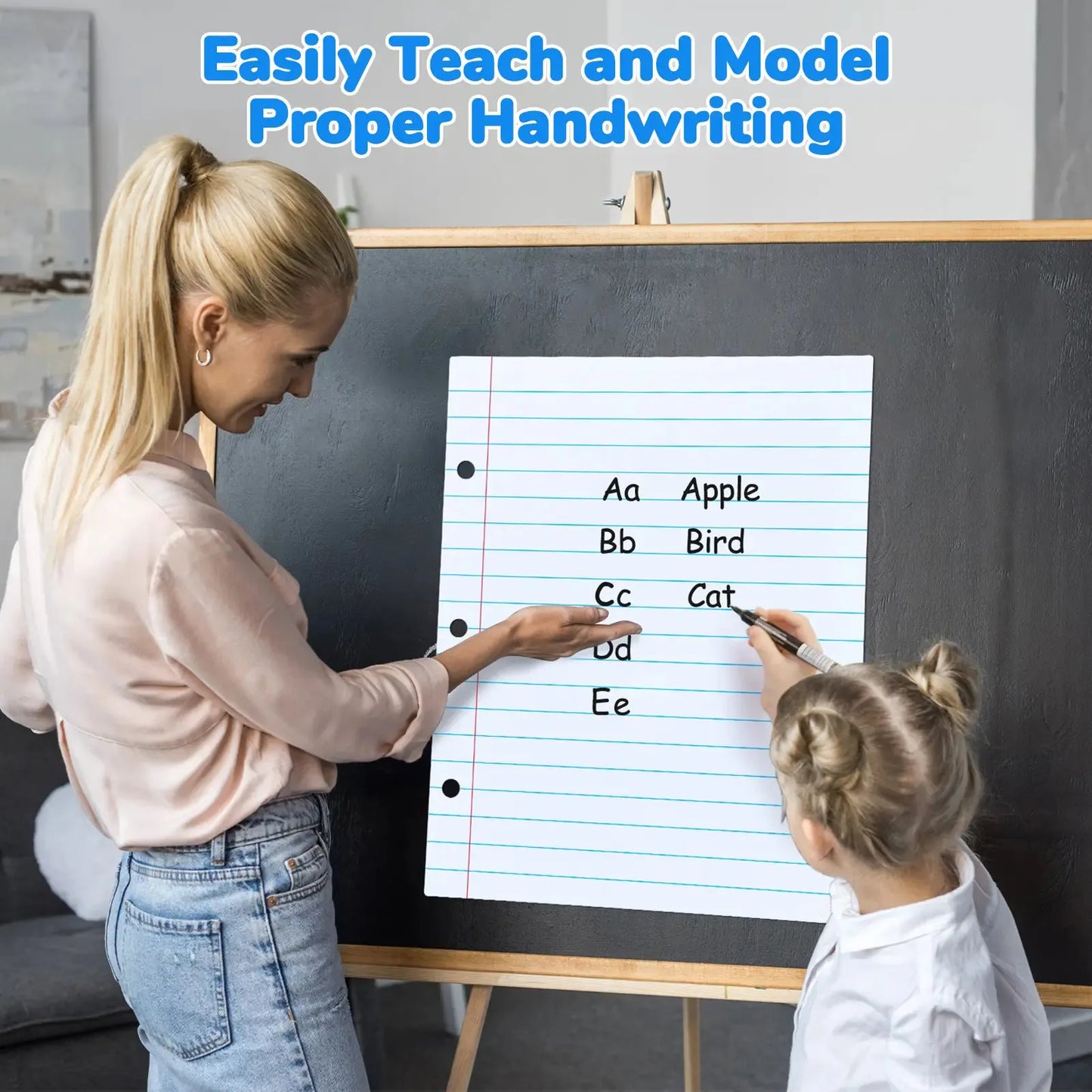 📝✨Giant Magnetic Lined Paper Whiteboard 28” x 22” – 🧑‍🏫💕Perfect for Teaching, Writing Practice, To-Do Lists & Daily Planning( ✨ Write, Wipe & Reus)