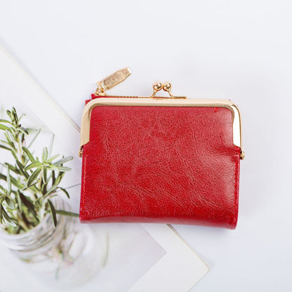 Women's Fashionable Solid Color Kiss Lock Wallet, Casual Versatile Coin Purse for Daily Used, Trendy All-match & Exquisite Wallet for Birthday Gift，Suitable for Thanksgiving, Christmas, and men's gift giving