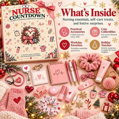 ❤️ CareHero™ 24-Day Advent Calendar – Heartfelt Holiday Countdown Gift for Nurses