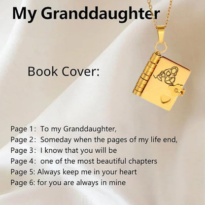 💥 For Granddaughter - The Most Beautiful Chapter Book Necklace