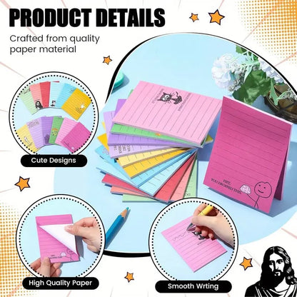 💼😂 12-Pack Sarcastic Office Sticky Notes – Funny Coworker Memo Pads & Hilarious Desk Gifts