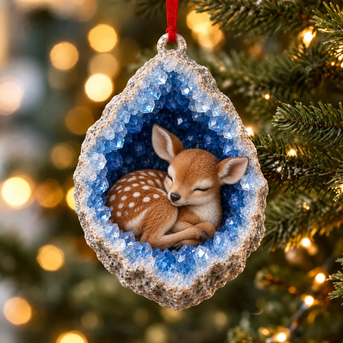 🎄 Woodland Geode Animal Ornaments | 10 Christmas Designs