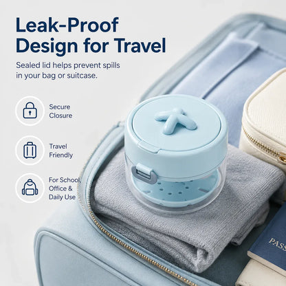 💙Clean, Drain & Store in One🔥3-in-1 Leak-Proof Retainer Cleaning Case with Mirror, Drain Tray - Travel Storage✈️