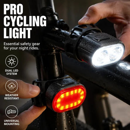 🚴‍♂️💡 Professionele Fietsverlichting Set – Voor- en Achterlicht!