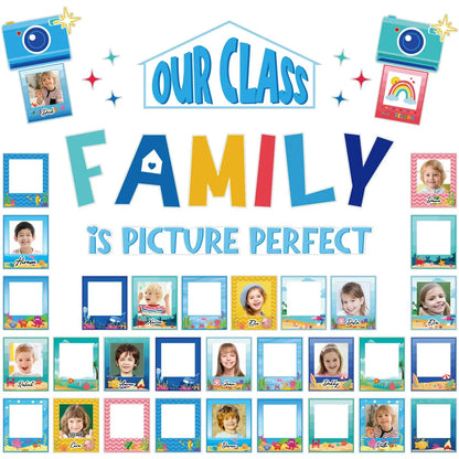 🏫'Our Class Is a Big Family' Photo-Frame Style Bulletin Board Decoration🎒