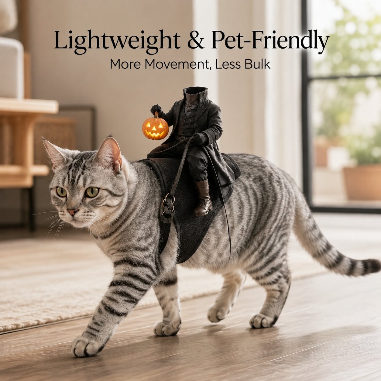 🎃 Headless Horseman Pet Costume — Hilarious Halloween Rider for Cats & Dogs 🐎