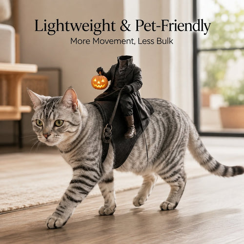 🎃 Headless Horseman Pet Costume — Hilarious Halloween Rider for Cats & Dogs 🐎