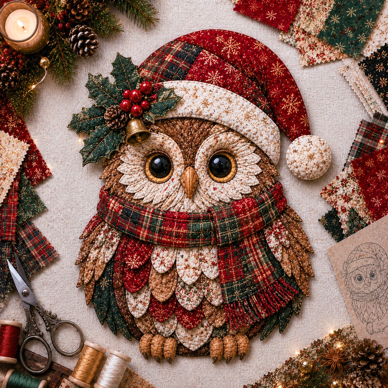 🔥LAST DAY 55% OFF - 🎄🎅Christmas Patchwork Fabric DIY Decor Kit