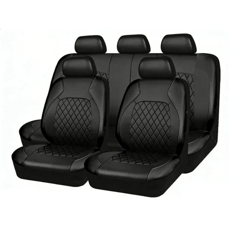 ⭐ 9-piece Universal Fit Leather Car Seat Cover Set