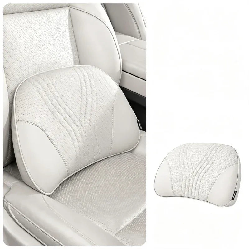 Premium Car Seat Headrest & Lumbar Support Cushion