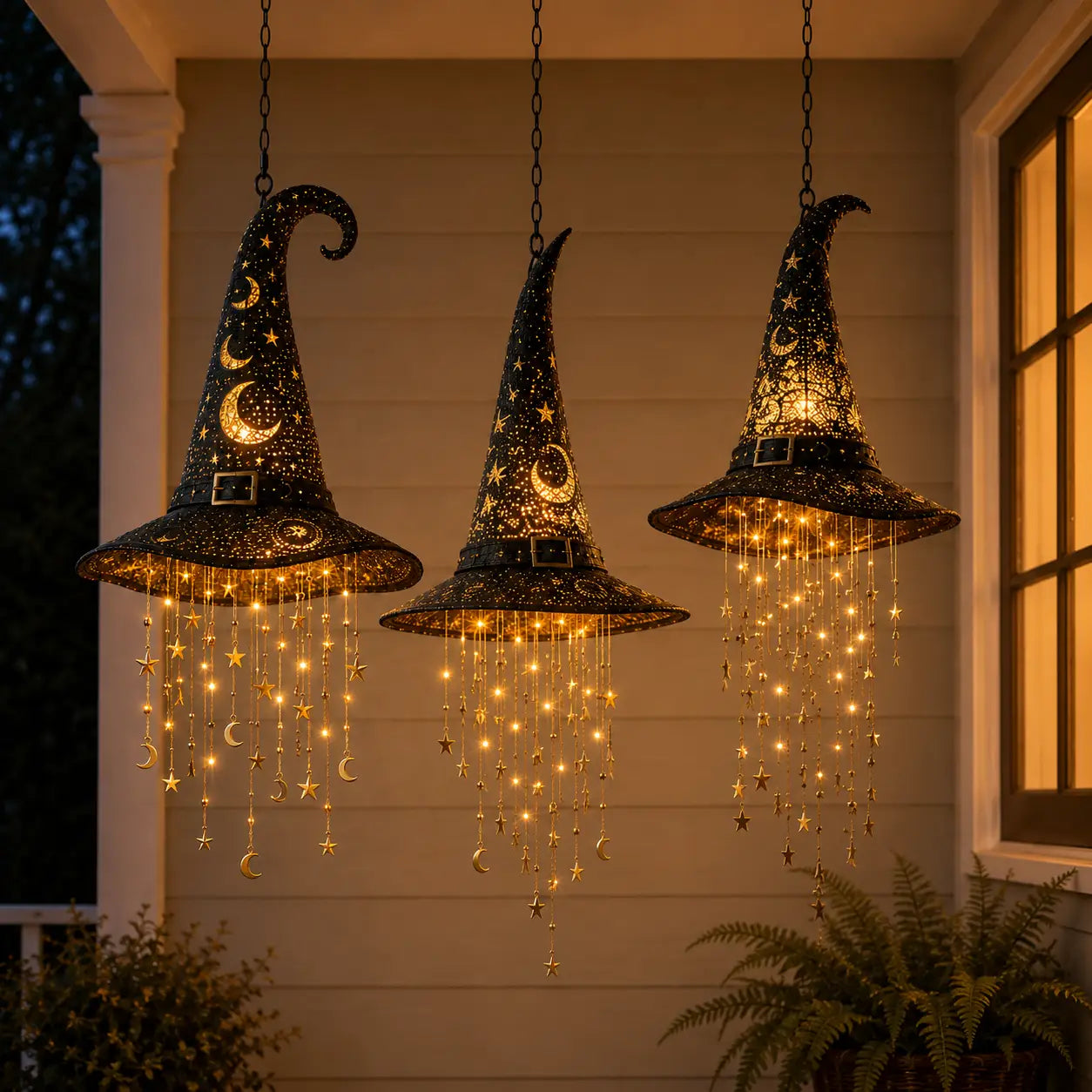 🎩Lighted Witch Hat Hanging Chime