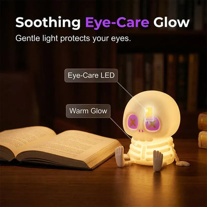 🎉Halloween Skull Silicone Night Light with Touch Control