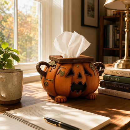 Whimsical Halloween Pumpkin Tissue Box Cover