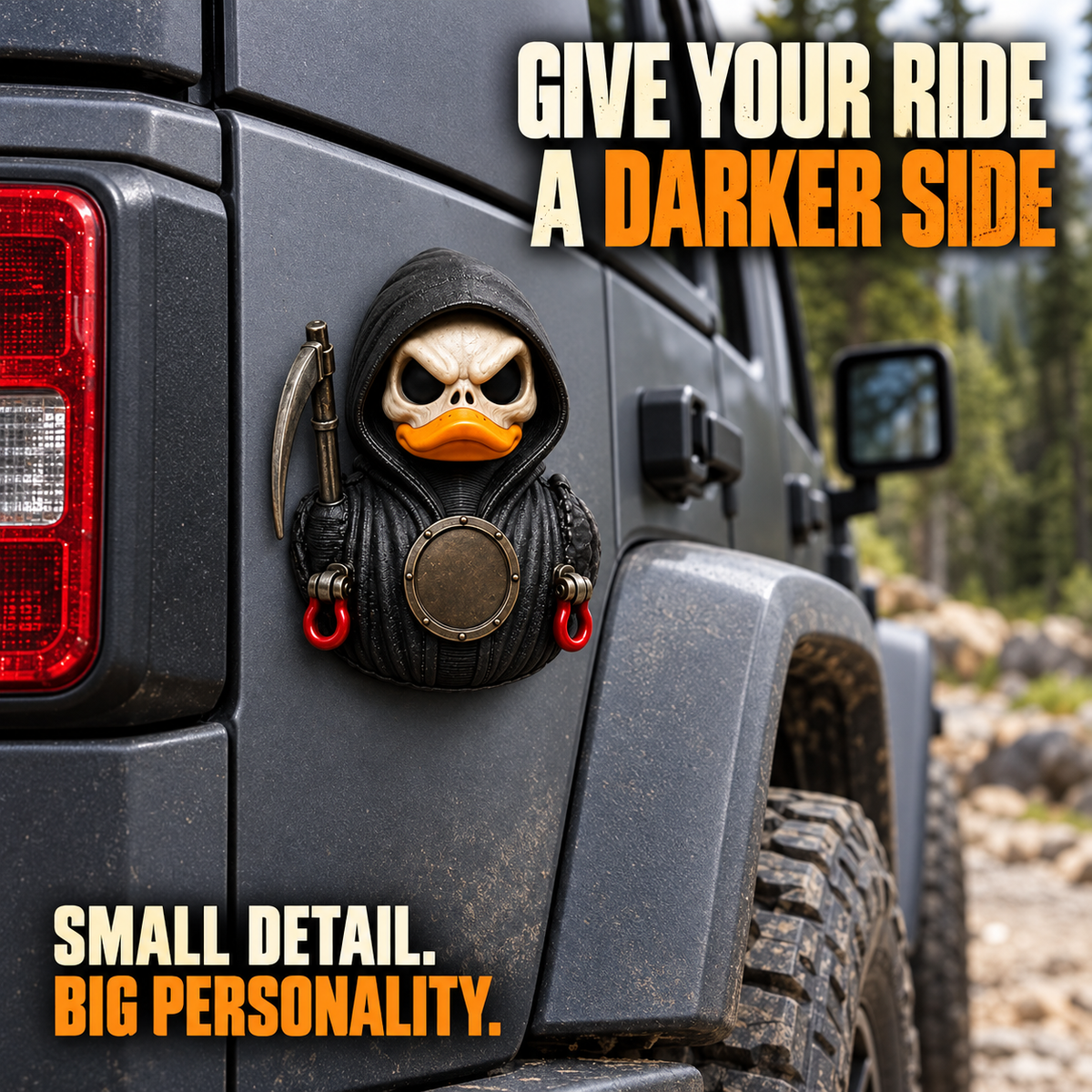 Jeep Halloween 85th Anniversary Grim Reaper Duck Acrylic Magnet
