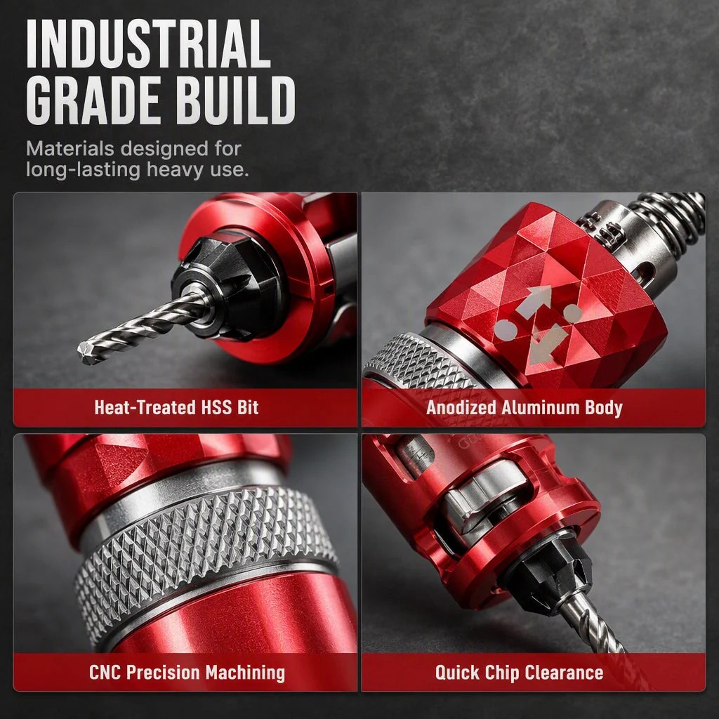 🎉🔧 2026 Sale — Over 3200 Sold! ⚙️ Semi-Automatic Countersink Drill Bits Set