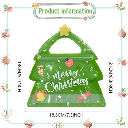 🎄Christmas Treat Bags, Kids Xmas Sealable Bags With Handle 10 PCS❄️