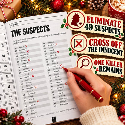 🎄🔍 Christmas Murder Mystery Book — 24 Days to Solve the Crime!