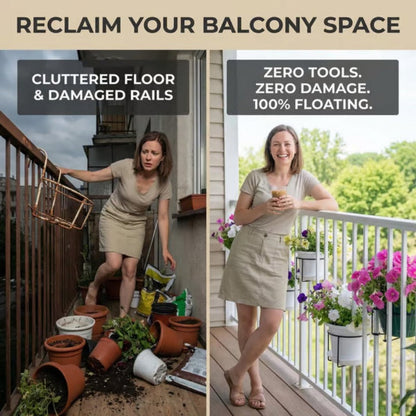🌿 Clip-On Railing Planter Holder – Turn Empty Rails Into Garden Space