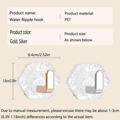AA Self-Adhesive Hooks 10 Pack, Hex Ripple Heavy Duty Hooks 🚿