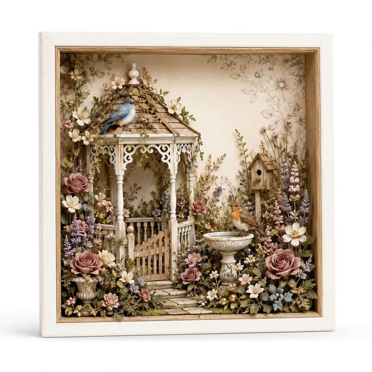 🌷DIY English Cottage Garden Shadow Box Kit  Flat acrylic version