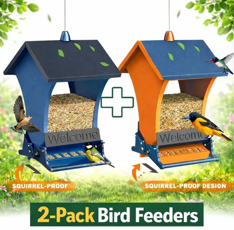 🐦 Squirrel Proof Bird Feeder – Outdoor Bird House for Garden Bird Watching & Yard Decoration